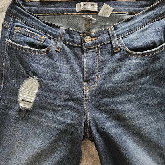 Judy Blue Womens Distressed Blue Jeans Size 9 - Picture 10 of 13